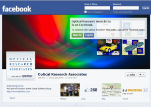 דף הפייסבוק של חברת Optical Research Associates