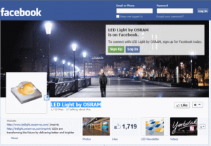 דף הפייסבוק של LED Light by OSRAM